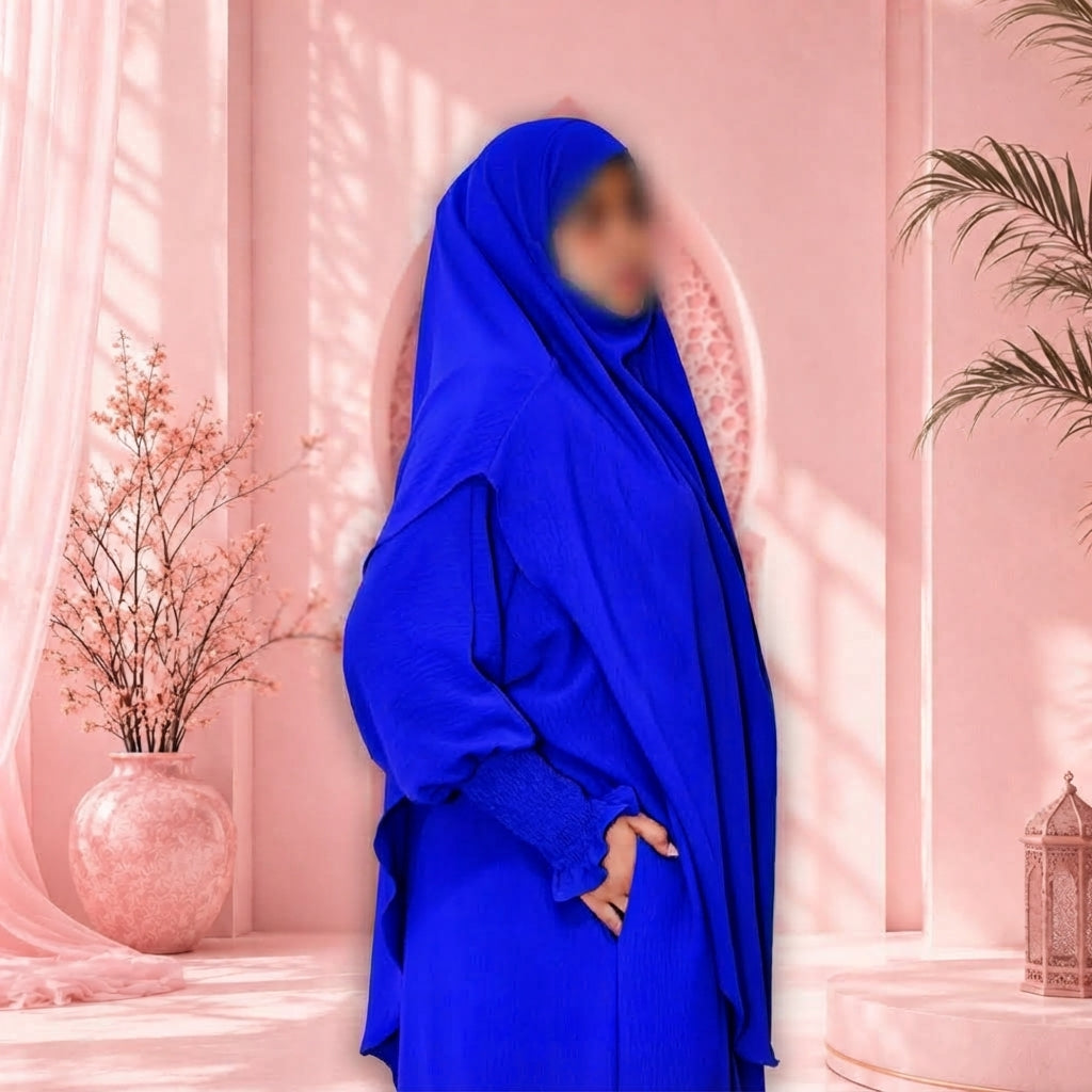 Malaysian CEY Fabric Abaya+Long Makhna- Random Colors