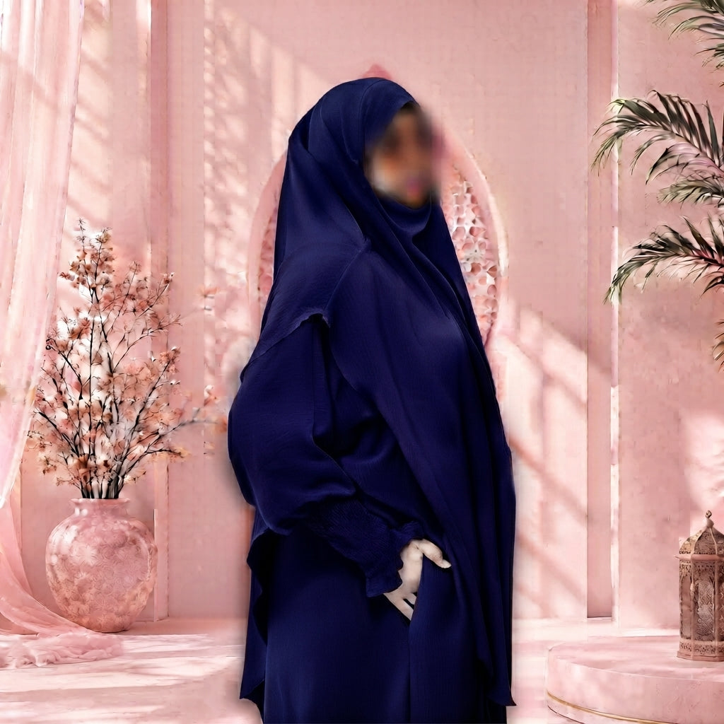 Malaysian CEY Fabric Abaya+Long Makhna- Random Colors