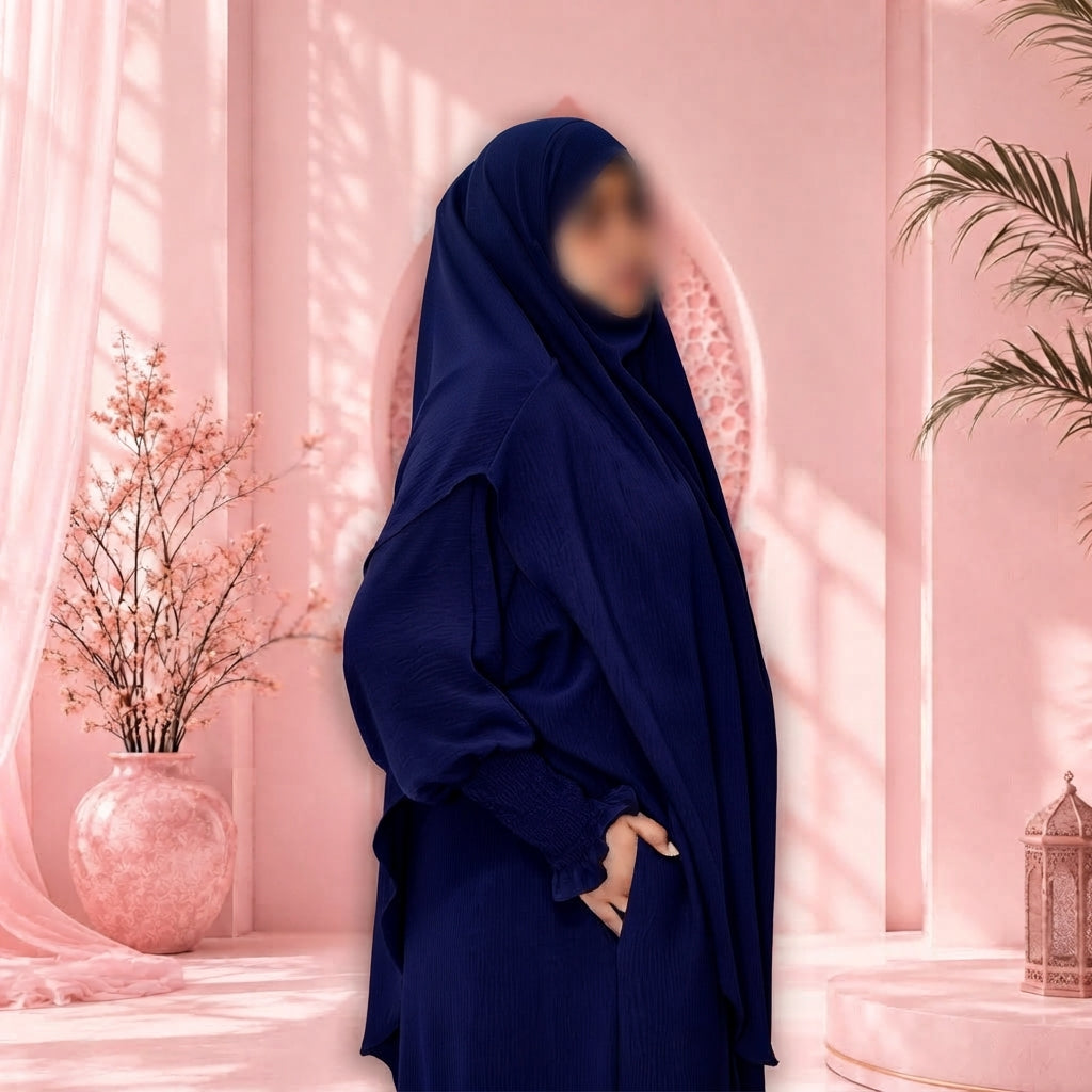 Malaysian CEY Fabric Abaya+Long Makhna- Random Colors