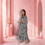 Night wear Cotton Lawn Kaftan-(Printed Random Printed Colors)