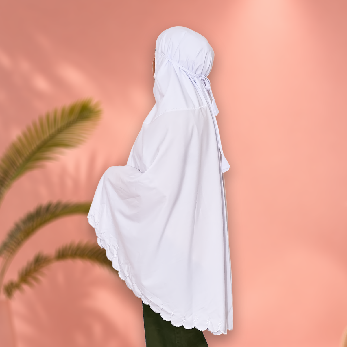 Namaz chadar Lace Work Solid Full Size - Random Colors