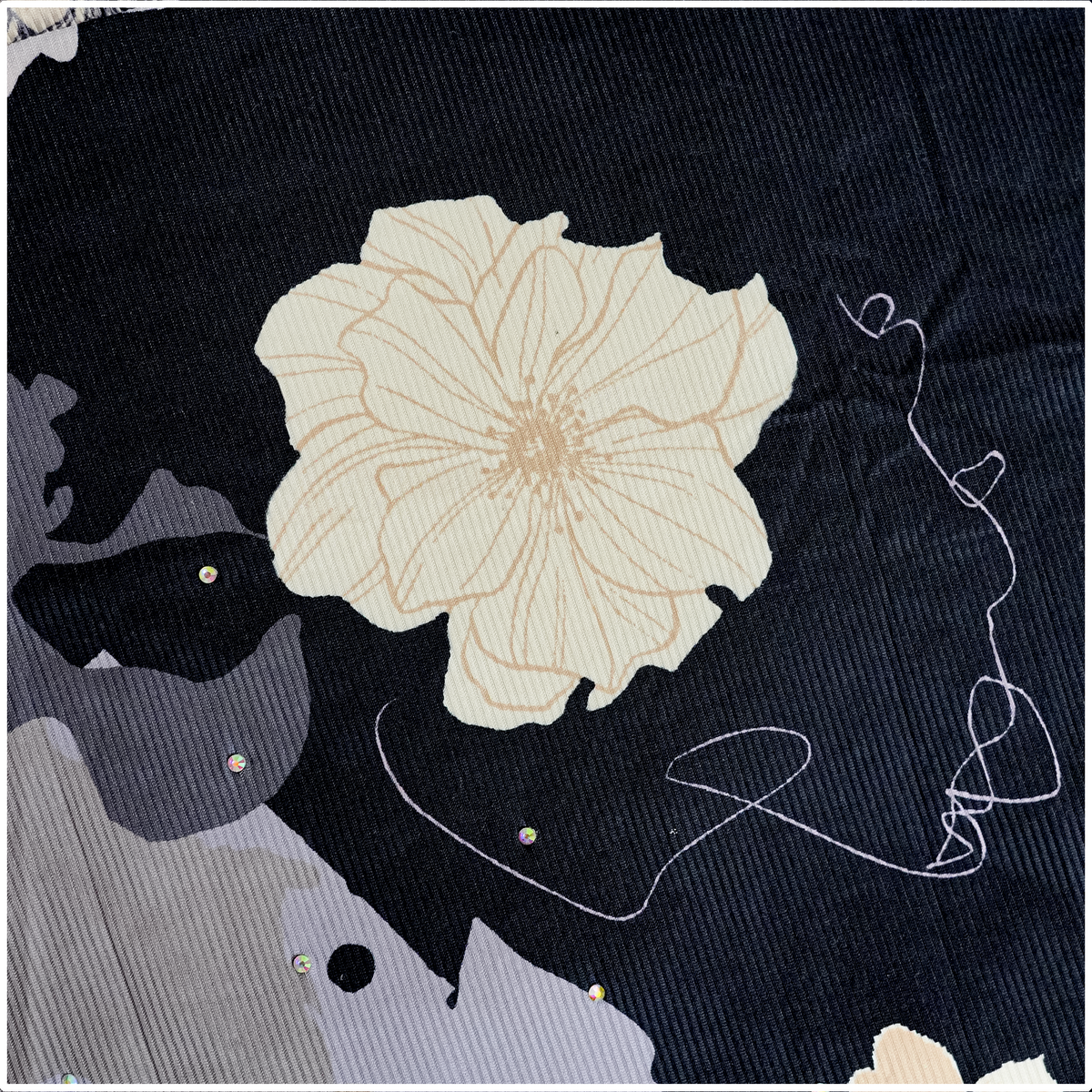 Floral Ripped Stone