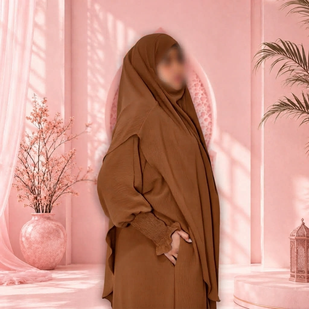 Malaysian CEY Fabric Abaya+Long Makhna- Random Colors