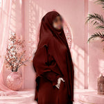Malaysian CEY Fabric Abaya+Long Makhna- Random Colors